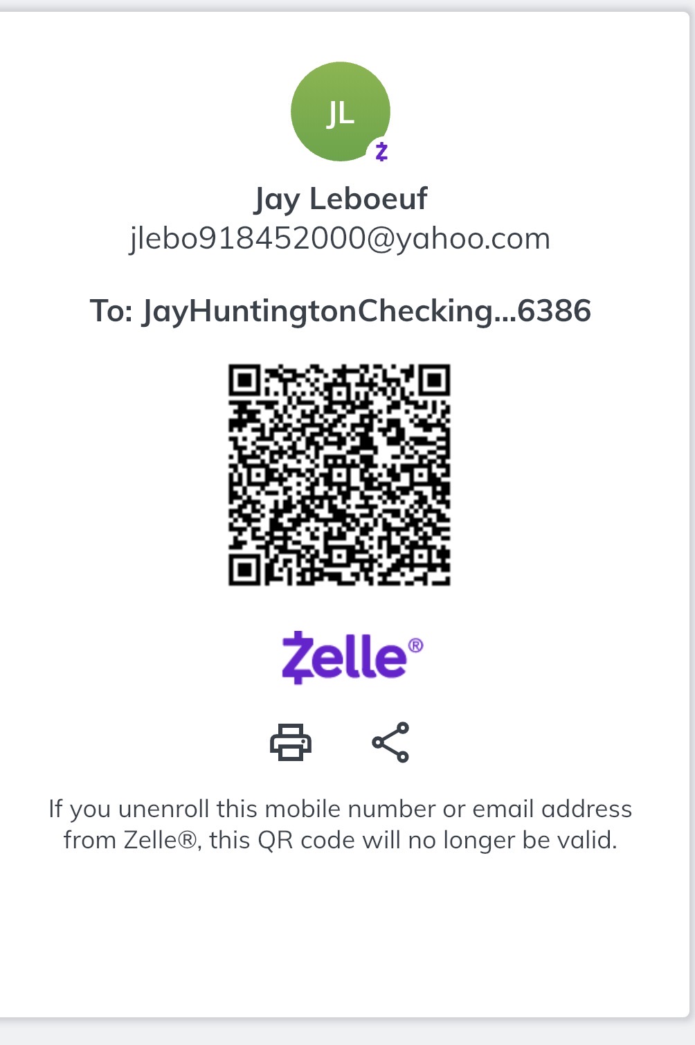 Zelle QR Code